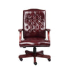 Yuzu Executive Armchair | Gas-Lift Spring-Tilt | Wood Base | Burgundy Vinyl BM344497