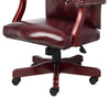 Yuzu Executive Armchair | Gas-Lift Spring-Tilt | Wood Base | Burgundy Vinyl BM344497