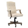 Jake Executive Armchair w Driftwood Finish | Champagne Tufted Velvet BM344498