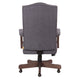 Jake Executive Armchair w Driftwood Finish | Gray Button Tufted Linen BM344500