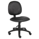 Nate Swivel Task Chair w Contour Back | Caster Wheels | Black Vinyl BM344501