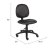Nate Swivel Task Chair w Contour Back | Caster Wheels | Black Vinyl BM344501