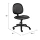 Nate Swivel Task Chair w Contour Back | Caster Wheels | Black Vinyl BM344501