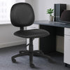 Nate Swivel Task Chair w Contour Back | Caster Wheels | Black Vinyl BM344501