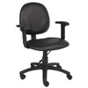 Blair Swivel Task Armchair w Contour Back | Caster Wheel | Black Vinyl BM344502
