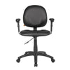 Blair Swivel Task Armchair w Contour Back | Caster Wheel | Black Vinyl BM344502