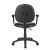 Blair Swivel Task Armchair w Contour Back | Caster Wheel | Black Vinyl BM344502