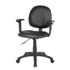 Blair Swivel Task Armchair w Contour Back | Caster Wheel | Black Vinyl BM344502
