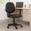 Blair Swivel Task Armchair w Contour Back | Caster Wheel | Black Vinyl BM344502