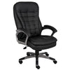 Kloe Executive High-Back Swivel Armchair in Pewter Gray | Black Vinyl BM344503