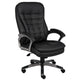 Kloe Executive High-Back Swivel Armchair in Pewter Gray | Black Vinyl BM344503