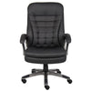 Kloe Executive High-Back Swivel Armchair in Pewter Gray | Black Vinyl BM344503