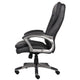 Kloe Executive High-Back Swivel Armchair in Pewter Gray | Black Vinyl BM344503