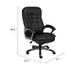Kloe Executive High-Back Swivel Armchair in Pewter Gray | Black Vinyl BM344503