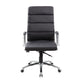 Dave Tall Executive Swivel Armchair | Chrome Finish | Black Vinyl BM344504