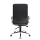 Dave Tall Executive Swivel Armchair | Chrome Finish | Black Vinyl BM344504