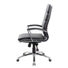 Dave Tall Executive Swivel Armchair | Chrome Finish | Black Vinyl BM344504