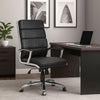 Dave Tall Executive Swivel Armchair | Chrome Finish | Black Vinyl BM344504