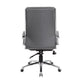 Dave Tall Executive Swivel Armchair | Chrome Finish | Gray Vinyl BM344505