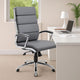 Dave Tall Executive Swivel Armchair | Chrome Finish | Gray Vinyl BM344505