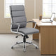 Dave Tall Executive Swivel Armchair | Chrome Finish | Gray Vinyl BM344505