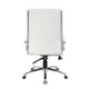 Dave Tall Executive Swivel Armchair | Chrome Finish | White Vinyl BM344506