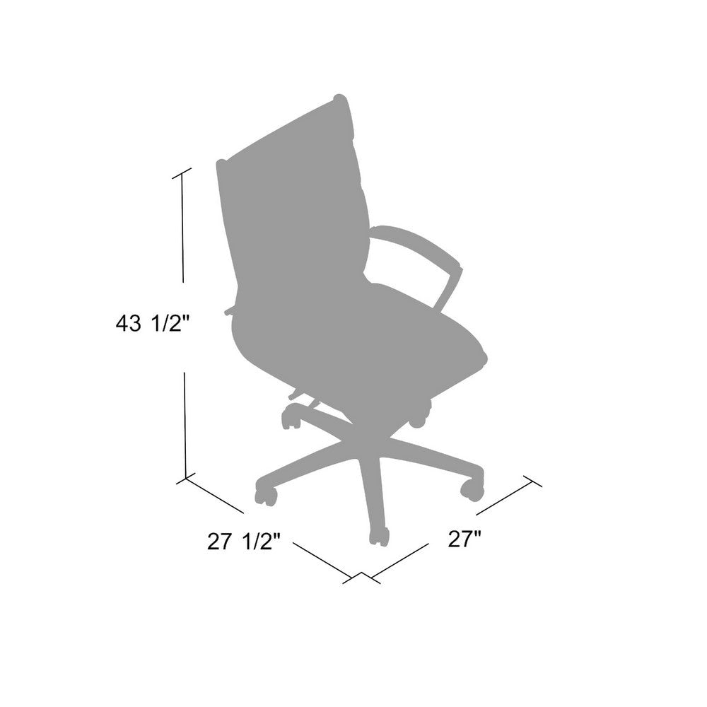 Dave Tall Executive Swivel Armchair | Chrome Finish | White Vinyl BM344506