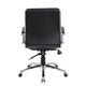 Dave Executive Swivel Armchair w Metal Chrome Finish | Black Vinyl BM344507