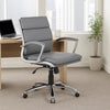 Dave Executive Swivel Chair w Metal Chrome Finish | Gray Vinyl BM344508