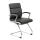 Kim Executive Guest Chair w Metal Chrome Cantilever Base | Black Vinyl BM344510