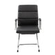 Kim Executive Guest Chair w Metal Chrome Cantilever Base | Black Vinyl BM344510