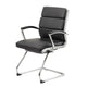 Kim Executive Guest Chair w Metal Chrome Cantilever Base | Black Vinyl BM344510