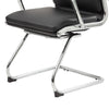 Kim Executive Guest Chair w Metal Chrome Cantilever Base | Black Vinyl BM344510