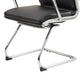 Kim Executive Guest Chair w Metal Chrome Cantilever Base | Black Vinyl BM344510