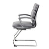 Kim Executive Guest Chair w Metal Chrome Cantilever Base | Gray Vinyl BM344511