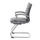 Kim Executive Guest Chair w Metal Chrome Cantilever Base | Gray Vinyl BM344511