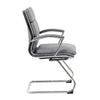 Kim Executive Guest Chair w Metal Chrome Cantilever Base | Gray Vinyl BM344511