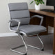 Kim Executive Guest Chair w Metal Chrome Cantilever Base | Gray Vinyl BM344511