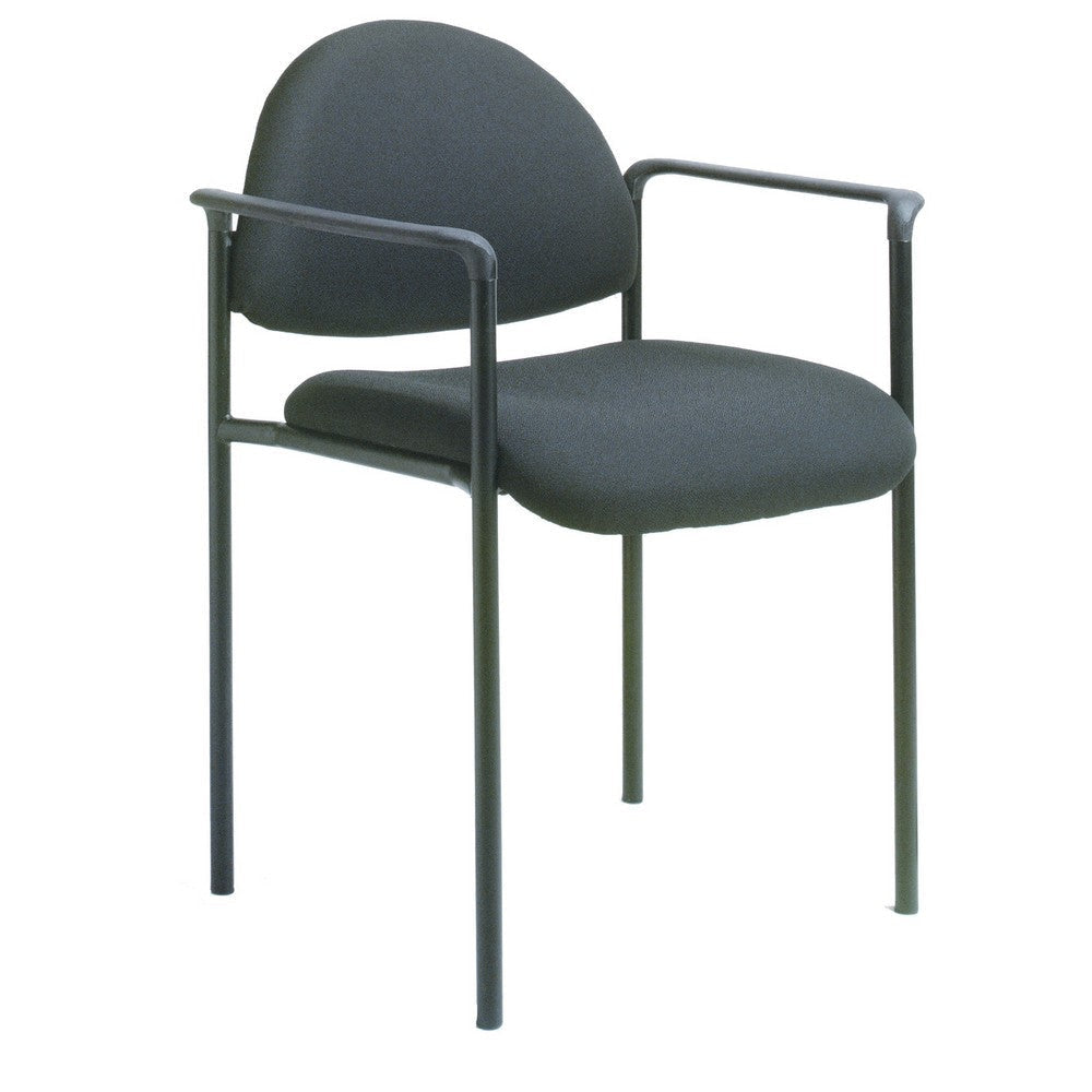 Wade Diamond Stackable Chair | Molded Cap | Waterfall Seat | Black Crepe BM344512