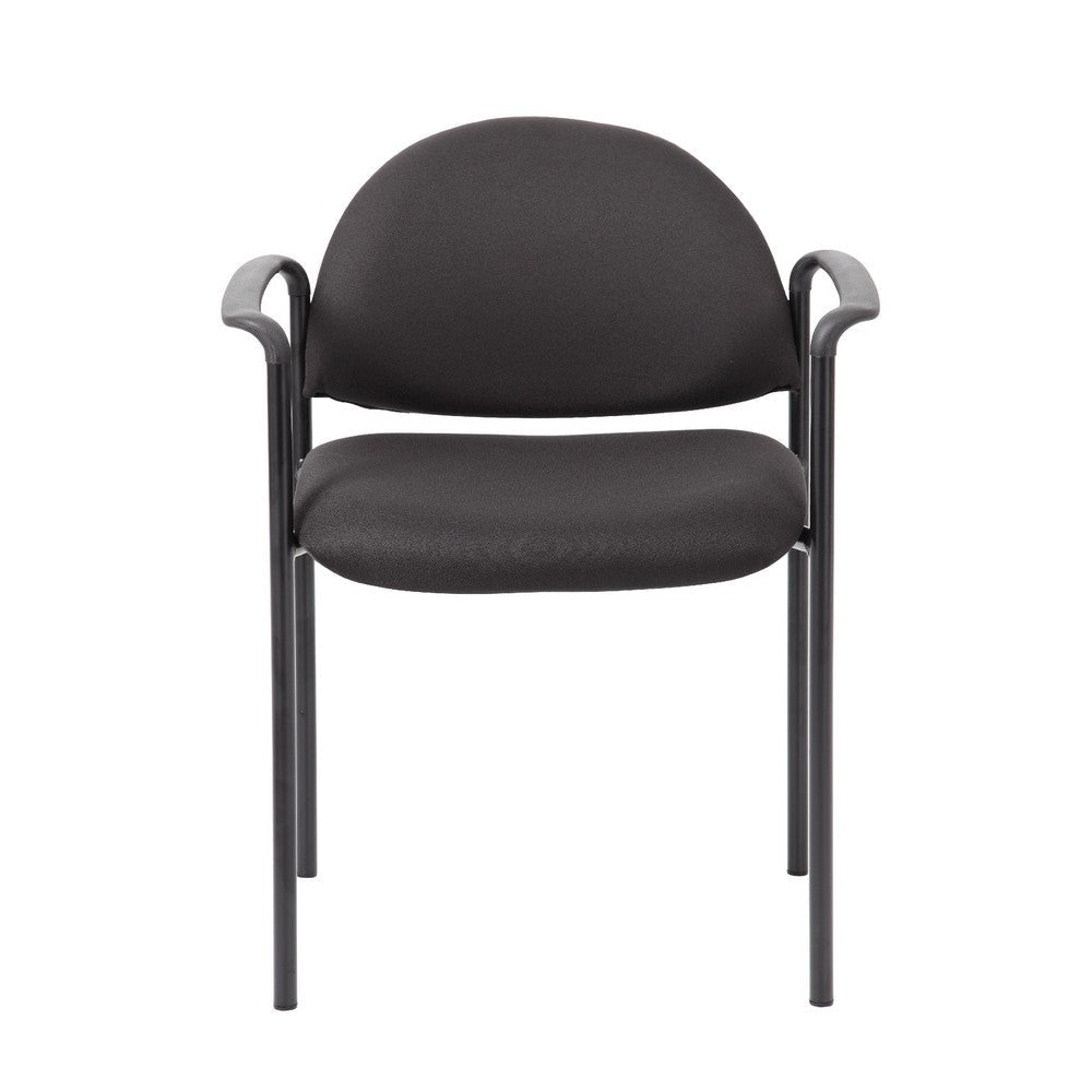 Wade Diamond Stackable Chair | Molded Cap | Waterfall Seat | Black Crepe BM344512