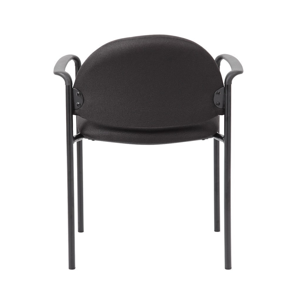 Wade Diamond Stackable Chair | Molded Cap | Waterfall Seat | Black Crepe BM344512