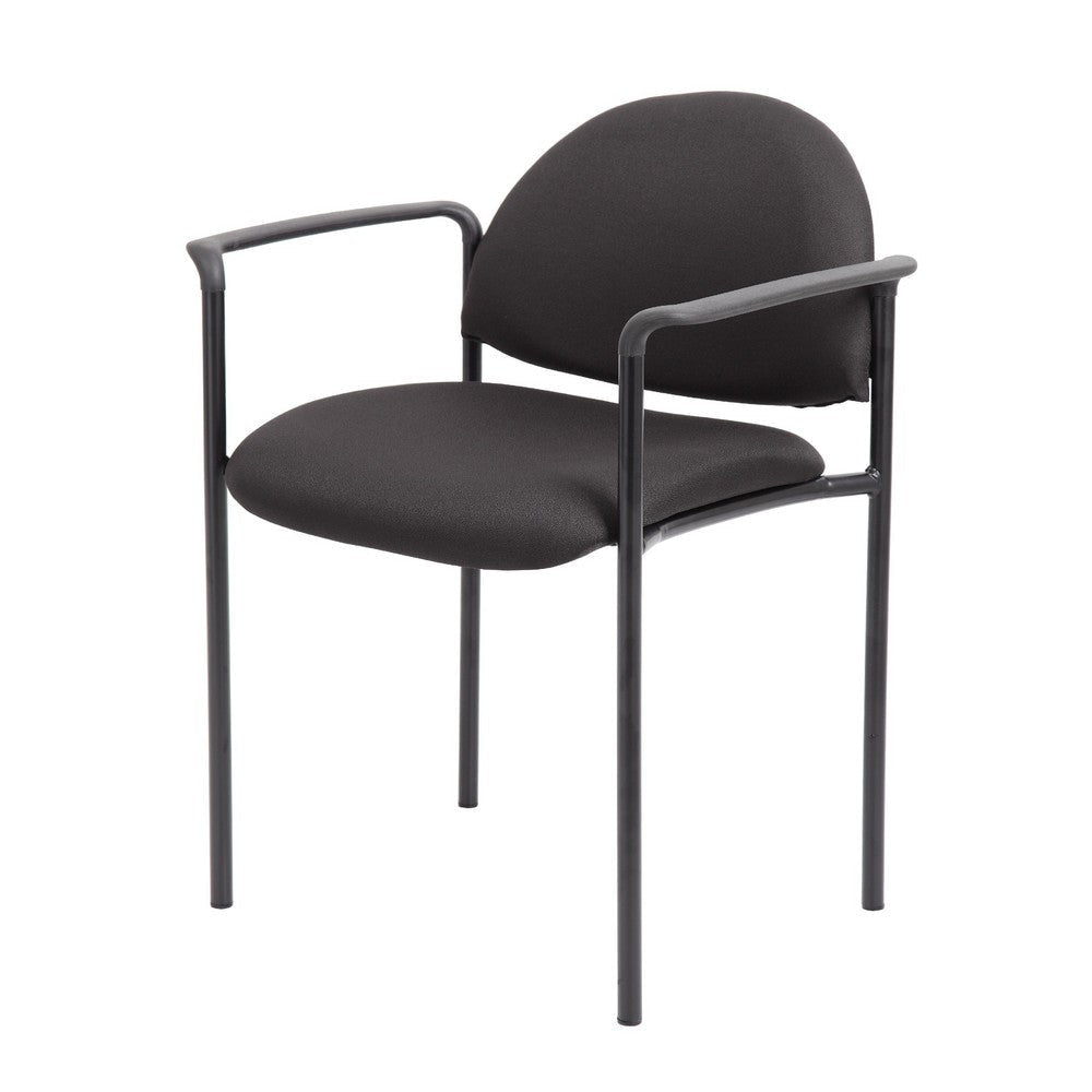 Wade Diamond Stackable Chair | Molded Cap | Waterfall Seat | Black Crepe BM344512