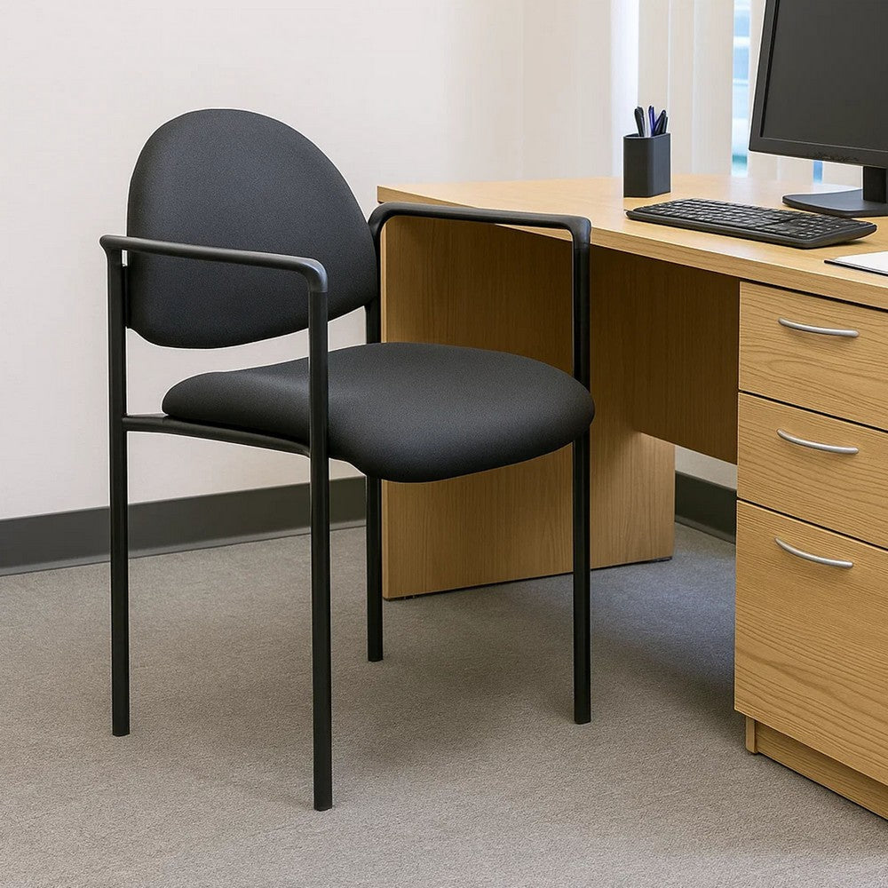 Wade Diamond Stackable Chair | Molded Cap | Waterfall Seat | Black Crepe BM344512