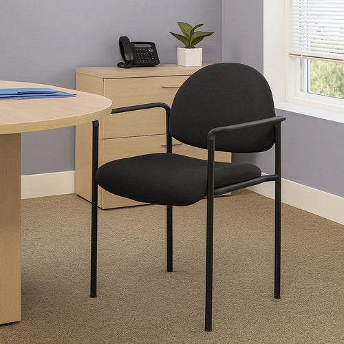 Wade Diamond Stackable Chair | Molded Cap | Waterfall Seat | Black Crepe BM344512