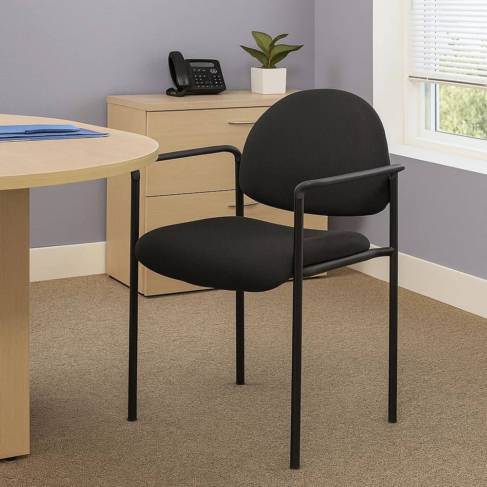 Wade Diamond Stackable Chair | Molded Cap | Waterfall Seat | Black Crepe