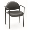 Wade Diamond Stackable Chair | Molded Cap | Waterfall Seat | Black Vinyl BM344513