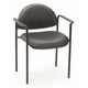 Wade Diamond Stackable Chair | Molded Cap | Waterfall Seat | Black Vinyl BM344513