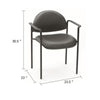 Wade Diamond Stackable Chair | Molded Cap | Waterfall Seat | Black Vinyl BM344513