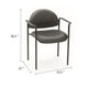 Wade Diamond Stackable Chair | Molded Cap | Waterfall Seat | Black Vinyl BM344513