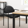 Wade Diamond Stackable Chair | Molded Cap | Waterfall Seat | Black Vinyl BM344513